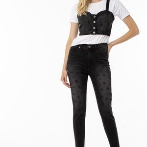 NWT Kendall & Kylie Denim Crop Top